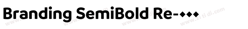 Branding SemiBold Re字体转换